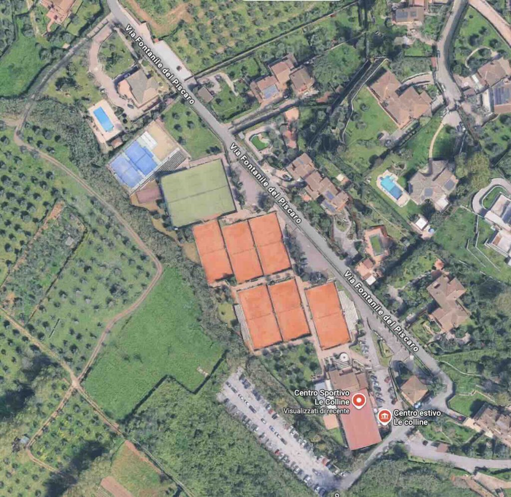 Mappa Centro Sportivo Le Colline, Frascati