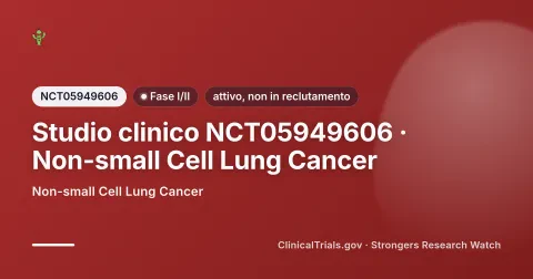Strongers-Editorialcover für die klinische Studie NCT05949606 (Phase I/II), Status: aktiv, nicht rekrutierend — Non-small Cell Lung Cancer.