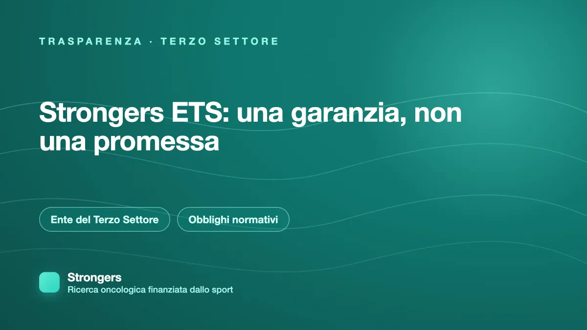 Cover sull identita di ente del terzo settore di Strongers: trasparenza e obblighi normativi