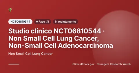 Strongers-Editorialcover für die klinische Studie NCT06810544 (Phase I/II), Status: rekrutierend — Non Small Cell Lung Cancer.